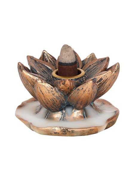 Bronze Lotus Backflow Incense Burner BF_22138 - pic 138407 | FastDaddyshop