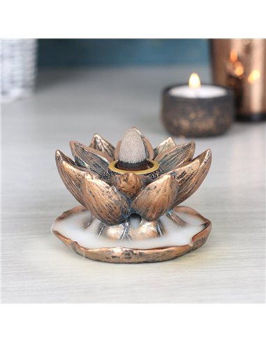 Bronze Lotus Backflow Incense Burner BF_22138