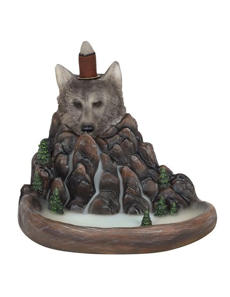 Grey Wolf Cliff Backflow Incense Burner BF_69138 - pic 138444 | FastDaddyshop