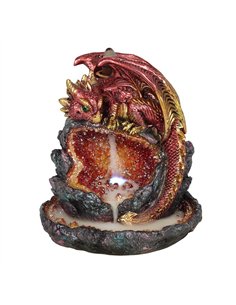 Red Dragon Backflow Incense Burner with Light BF_74938