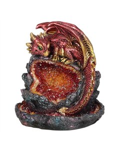 Red Dragon Backflow Incense Burner with Light BF_74938 2