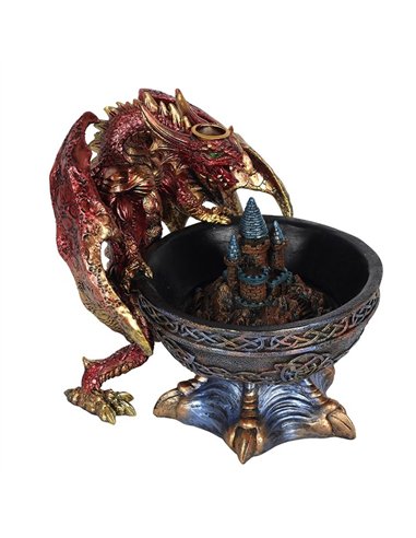 Large Dragon Bowl Backflow Incense Burner BF_75738