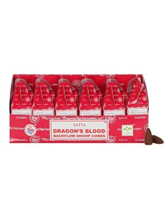 Set of 6 Packets of Satya Dragon's Blood Backflow Dhoop Cones IN18DRB