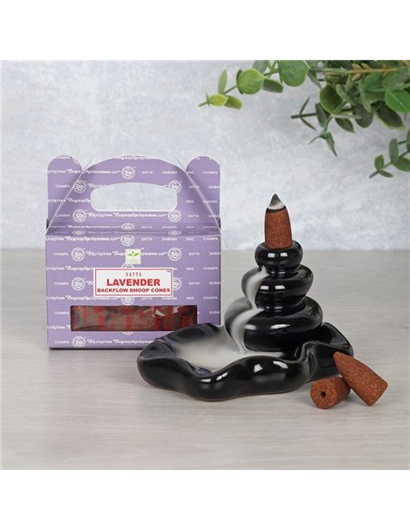 Set of 6 Packets of Satya Lavender Backflow Dhoop Cones IN18L - pic 138480 | FastDaddyshop