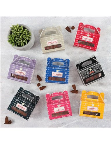 Set of 6 Packets of Satya Lavender Backflow Dhoop Cones IN18L
