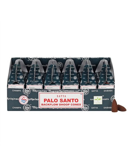Set of 6 Packets of Satya Palo Santo Backflow Dhoop Cones IN18PAL - pic 138482 | FastDaddyshop