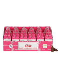 Set of 6 Packets of Satya Rose Backflow Dhoop Cones IN18RS