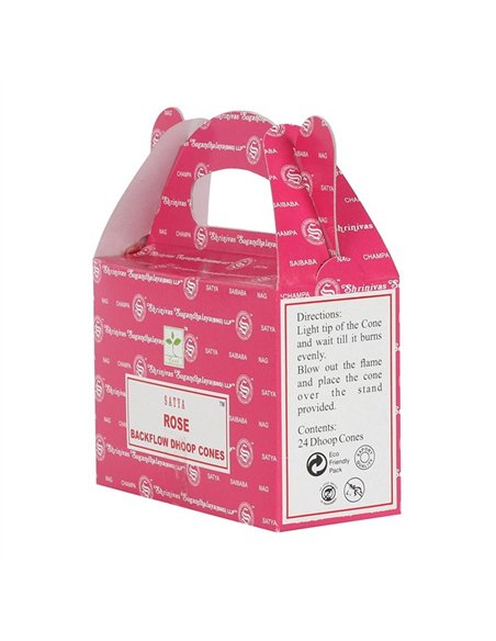 Set of 6 Packets of Satya Rose Backflow Dhoop Cones IN18RS - pic 138489 | FastDaddyshop