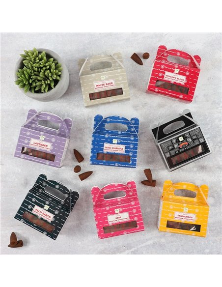 Set of 6 Packets of Satya Rose Backflow Dhoop Cones IN18RS - pic 138491 | FastDaddyshop