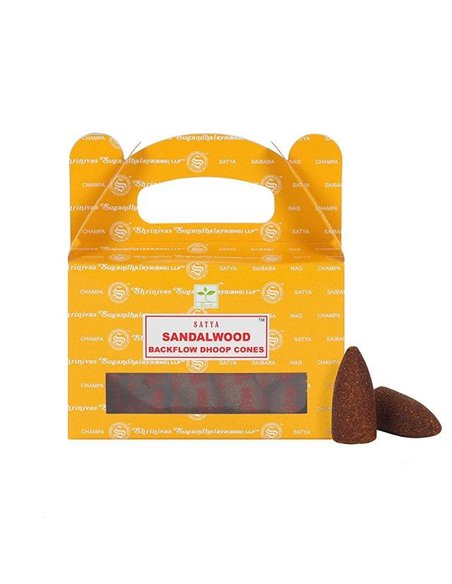 Set of 6 Packets of Satya Sandalwood Backflow Dhoop Cones IN18SW - pic 138493 | FastDaddyshop