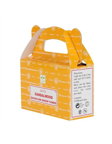 Set of 6 Packets of Satya Sandalwood Backflow Dhoop Cones IN18SW
