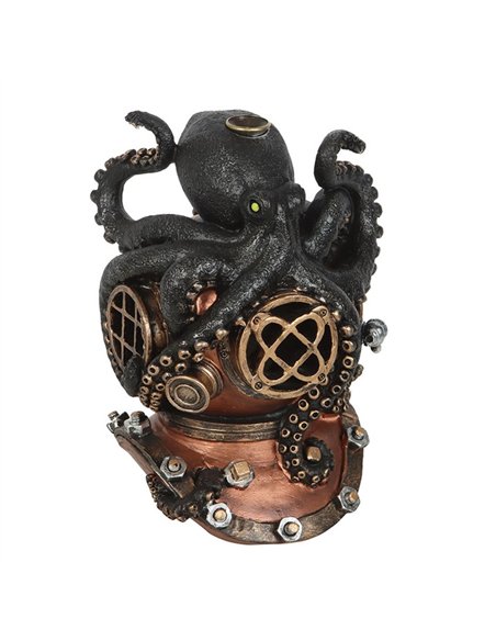 Kraken on Diver's Helmet Backflow Incense Burner PA_34725 - pic 138514 | FastDaddyshop
