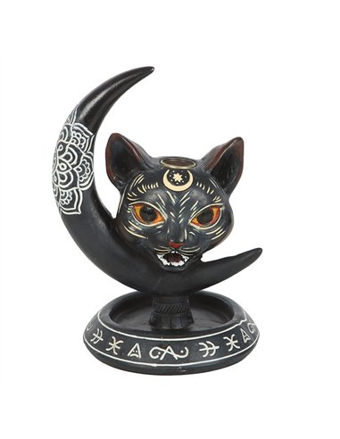 Black Cat Moon Backflow Incense Burner  PA_34825