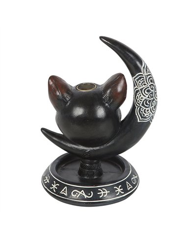 Black Cat Moon Backflow Incense Burner  PA_34825