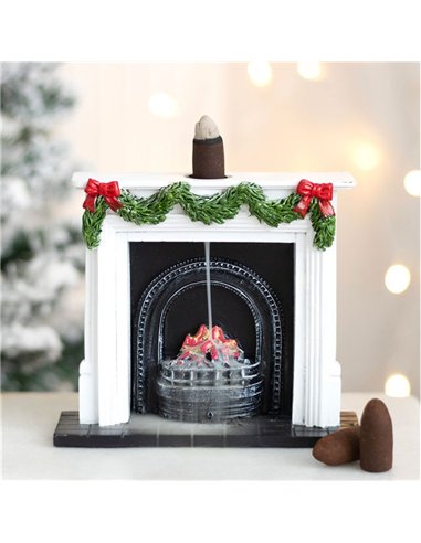 Christmas Fireplace Backflow Incense Burner TD_73124