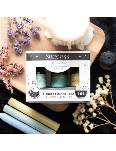 Set of 3 Success Ritual Blended Essential Oils HM_49023