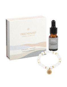 Friendship Clear Quartz Essential Oil Bracelet RT_00003