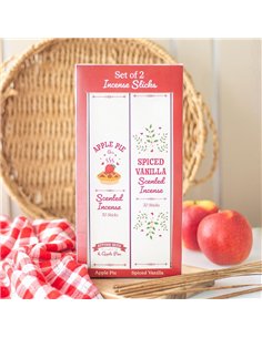 Set of 2 Apple Pie and Spiced Vanilla Incense Stick Packs AP_94225 2
