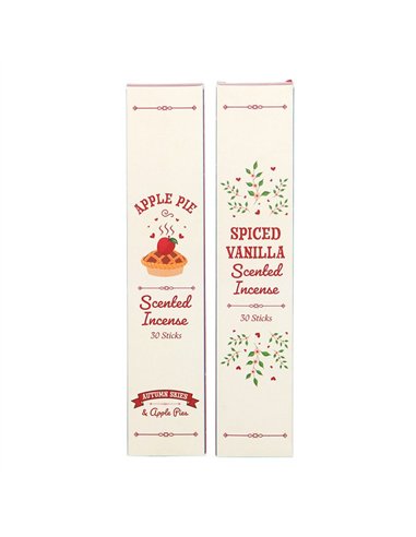 Set of 2 Apple Pie and Spiced Vanilla Incense Stick Packs AP_94225