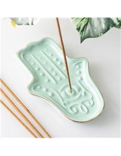 Blue Hamsa Hand Incense Stick Holder IH_07325 2