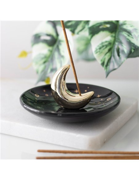 Gold Crescent Moon Incense Stick Holder IH_84724 - pic 138802 | FastDaddyshop