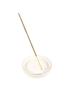 White Moon Face Incense Stick Holder IH_85024