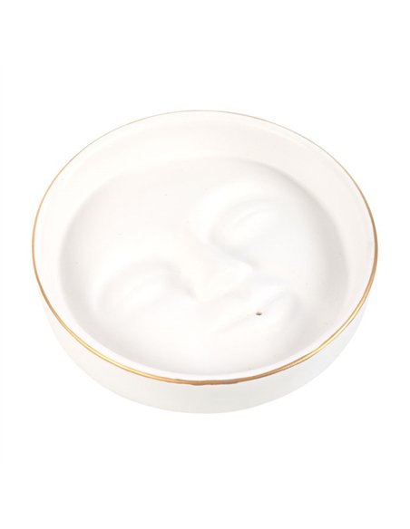 White Moon Face Incense Stick Holder IH_85024 - pic 138813 | FastDaddyshop