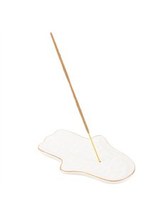 White Hamsa Hand Incense Stick Holder IH_85124