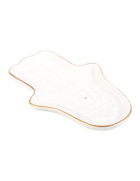 White Hamsa Hand Incense Stick Holder IH_85124 - pic 138817 | FastDaddyshop