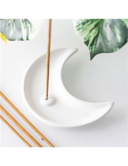 White Crescent Moon Incense Stick Holder IH_85324 - pic 138822 | FastDaddyshop