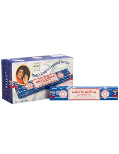 Set of 12 Packets of Nagchampa Incense Sticks by Satya IN1