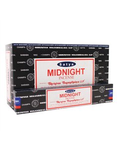 12 Packs of Midnight Incense Sticks by Satya IN7MID