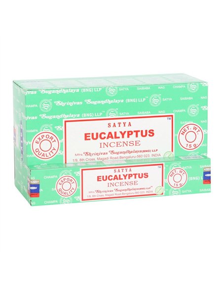 12 Packs Eucalyptus Incense Sticks by Satya IN8EUC - pic 138878 | FastDaddyshop