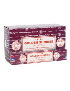 12 Packs of Golden Sunrise Incense Sticks by Satya  IN8GS