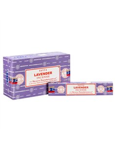 Set of 12 Packets of Lavender Incense Sticks by Satya IN8L