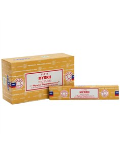 Set of 12 Packets of Myrrh Incense Sticks by Satya IN8MYR