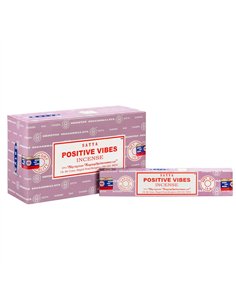 Set of 12 Packets of Positive Vibes Incense Sticks by Satya IN8PV