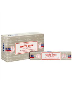Set of 12 Packets of White Sage Incense Sticks by Satya IN8WS