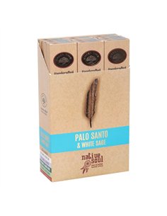 Set of 12 Palo Santo & White Sage Smudge Incense Sticks IN_20503