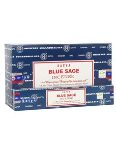 Set of 12 Packets of Blue Sage Incense Sticks by Satya IS_20938