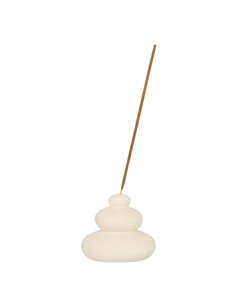Cream Speckle Balancing Stones Incense Stick Holder MN_49022