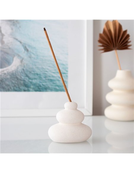 Cream Speckle Balancing Stones Incense Stick Holder MN_49022 - pic 139036 | FastDaddyshop