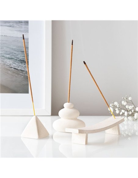Cream Speckle Balancing Stones Incense Stick Holder MN_49022 - pic 139037 | FastDaddyshop