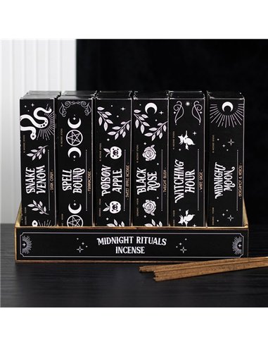 Set of 36 Midnight Rituals Incense Sticks in Display SET_25425