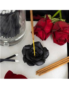 Black Rose Resin Incense Stick Holder VV_14224 2