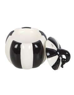 Black and White Striped Pumpkin Oil Burner BJ_21626