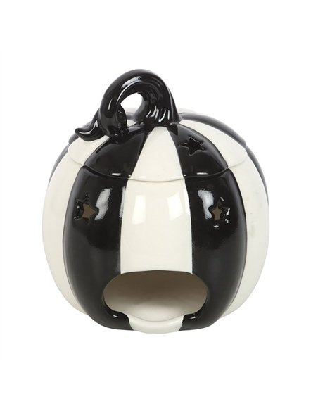 Black and White Striped Pumpkin Oil Burner BJ_21626 - pic 139194 | FastDaddyshop
