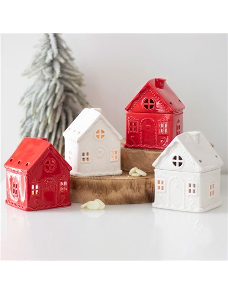 White Gingerbread House Oil Burner BR_55631 - pic 139200 | FastDaddyshop