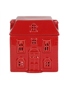 Red Ceramic House Oil Burner CR_01520