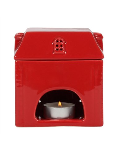Red Ceramic House Oil Burner CR_01520